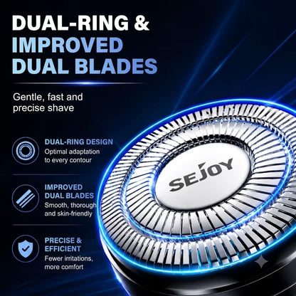 7D Floating 5-in-1 Electric Head Shaver for Bald Men | IPX7, LED, USB-C Fast Charge