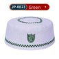 Muslim Men Prayer Hat Cotton Embroidery Kufi Islamic Cap Saudi UAE Style AEX