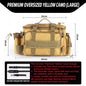Large Waterproof Fishing Tackle Bag in Khaki, Waist, Shoulder & Crossbody