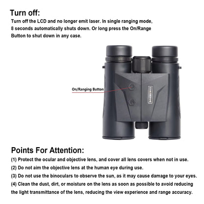 BOSHIWEI 10x42 Laser Rangefinder Binoculars | 1500m Range, IPX5, BAK4 HD Optics | Av8Store Australia AEX Av8Store