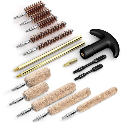 Tactical Pistol Cleaning Kit 16-Piece  | Universal 9mm .22 .357 .38 .40 .44 .45 | Compact Handgun Firearm Set