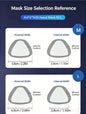 Mask size selection reference chart for AirFit N20 Nasal Mask with measurements.
