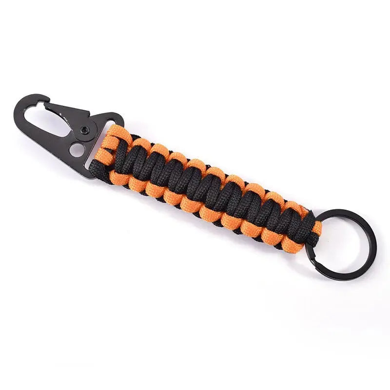 Outdoor Paracord Rope Keychain – EDC Survival Lanyard | Military Emergency Cord Key Chain for Hiking & Camping AEX