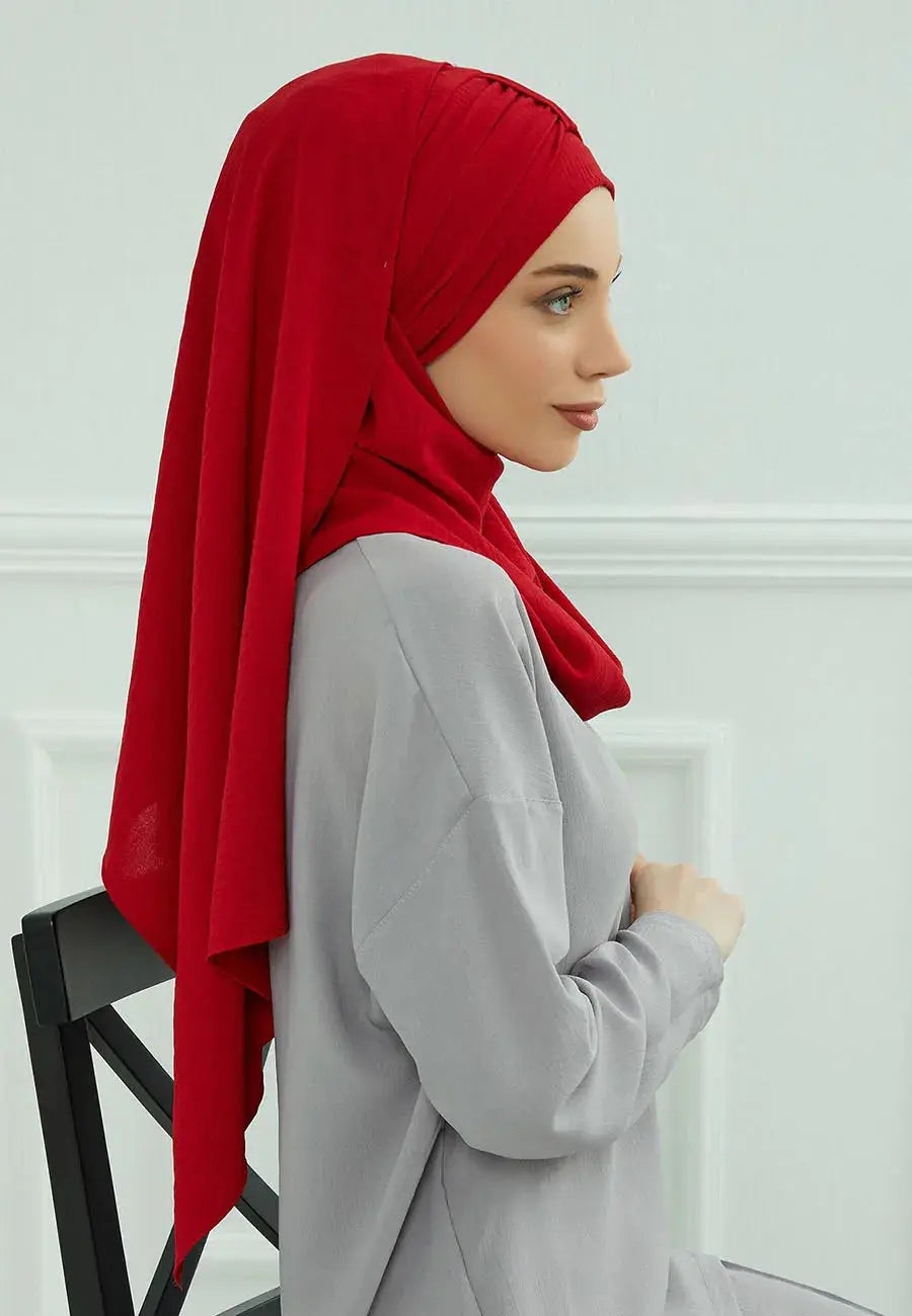 Large Plain Inner Hijab Cap Muslim Headwrap High‑Stretch Voile Ramadan Undercap AEX