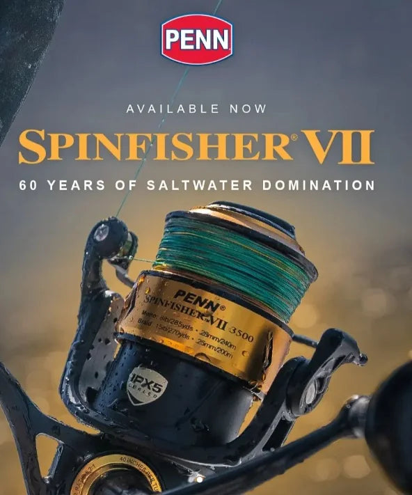 PENN SSVII Spinning Reel 3500 – 13KG Drag, IPX5 Saltwater, HT-100 Carbon Drag, Full Metal Body | Av8store.com.au AEX Av8Store