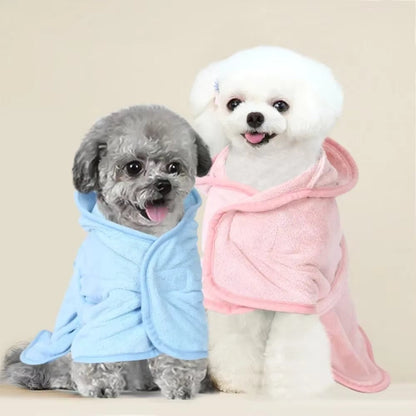 Super Absorbent Hooded Pet Bathrobe & Quick-Dry Towel | Dogs & Cats AEX Av8Store