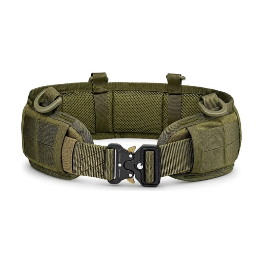 Tactical Padded Belt Set with Quick Release Metal Buckle, Adjustable Nylon