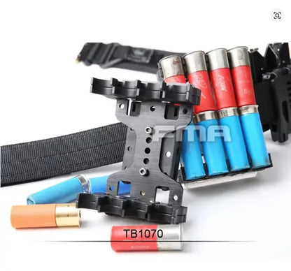 TB‑FMA 8Q Shotshell Carrier 12GA Shotgun Shell Belt Holder Black Hunting Gear AEX
