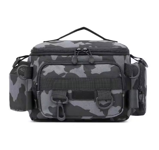 Waterproof Fishing Tackle Bag – 4-Way Wear, Rod Holder & Multi-Pocket | Waist, Shoulder & Crossbody AEX Av8Store