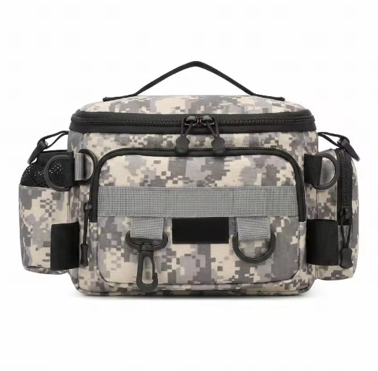 Waterproof Fishing Tackle Bag – 4-Way Wear, Rod Holder & Multi-Pocket | Waist, Shoulder & Crossbody AEX Av8Store