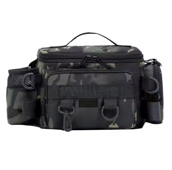 Waterproof Fishing Tackle Bag – 4-Way Wear, Rod Holder & Multi-Pocket | Waist, Shoulder & Crossbody AEX Av8Store