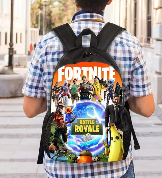 Kids 15-Inch Gaming Cartoon School Backpack – Lightweight | Boys & Girls Ages 5–8