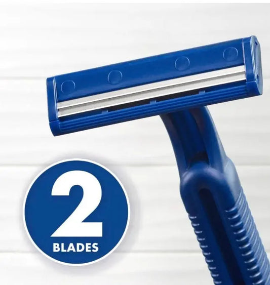 Gillette Blue II Plus Razors 20 Pack Twin Comfort Blades Aloe Lubrastrip New CLES