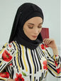 Large Plain Inner Hijab Cap Muslim Headwrap High‑Stretch Voile Ramadan Undercap AEX