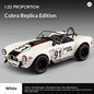1:24 Shelby Cobra 1965 Convertible Diecast Model Sound Light Pull Back Toy AEX Av8Store