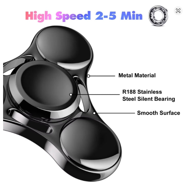 Rainbow UFO Fidget Spinner Metal Handheld Finger Toy Smooth Spin Gift AEX Av8Store