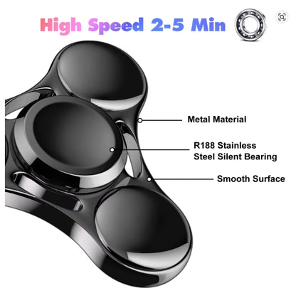 Rainbow UFO Fidget Spinner Metal Handheld Finger Toy Smooth Spin Gift AEX Av8Store