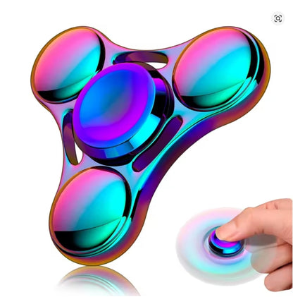 Rainbow UFO Fidget Spinner Metal Handheld Finger Toy Smooth Spin Gift AEX Av8Store