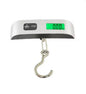 Digital hanging scale with a white background