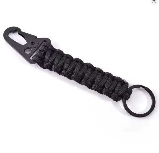 Outdoor Paracord Rope Keychain – EDC Survival Lanyard | Military Emergency Cord Key Chain for Hiking & Camping AEX