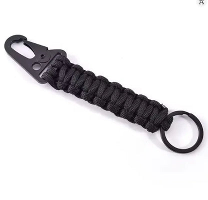 Outdoor Paracord Rope Keychain – EDC Survival Lanyard | Military Emergency Cord Key Chain for Hiking & Camping AEX