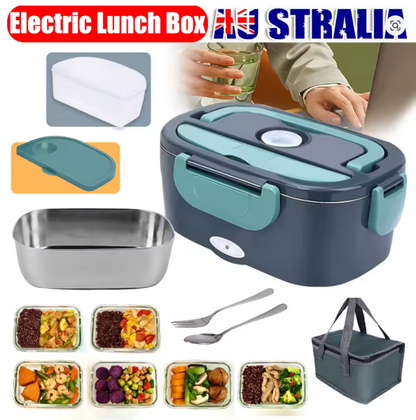 Electric Lunch Box | 12V & 220V Portable Food Warmer | Car & Home | Stainless Steel