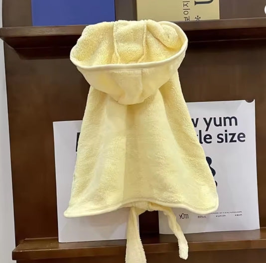 Super Absorbent Hooded Pet Bathrobe & Quick-Dry Towel | Dogs & Cats AEX Av8Store
