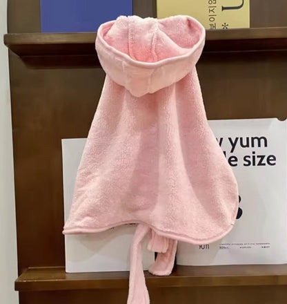 Super Absorbent Hooded Pet Bathrobe & Quick-Dry Towel | Dogs & Cats AEX Av8Store