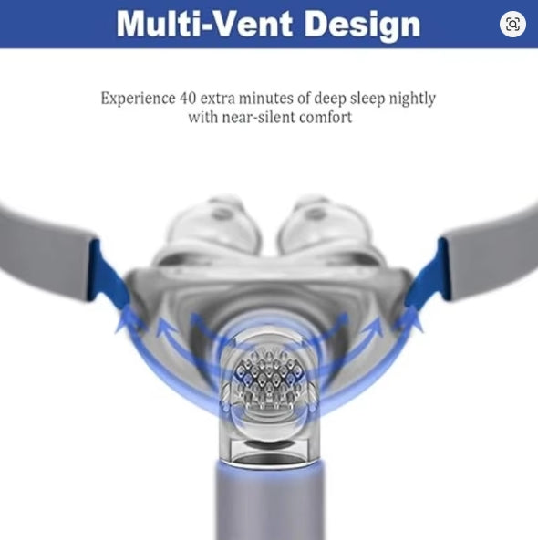 Nasal mask with multi-vent design on a white background