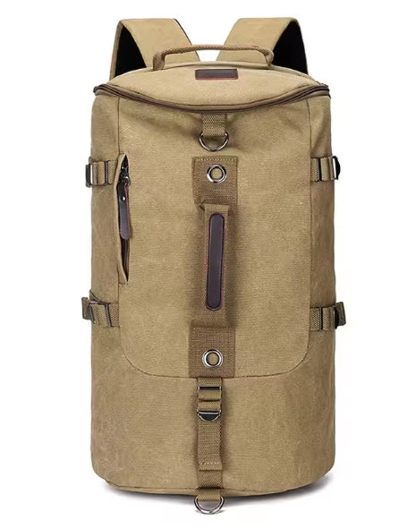 Large Canvas Hiking Backpack & Travel Duffle Bag | 32x49x28cm | Men's Outdoor Rucksack AEX Av8Store