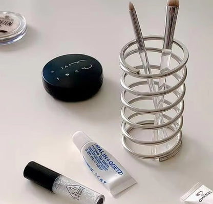 Stainless Steel Toothbrush Holder | Bathroom Organiser for Toothpaste, Makeup & Electric Brushes