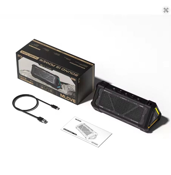 MLOVE P3 Outdoor Bluetooth Speaker | 40W, IP67, Bluetooth 5.3, RGB