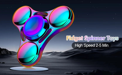 Rainbow UFO Fidget Spinner Metal Handheld Finger Toy Smooth Spin Gift AEX Av8Store