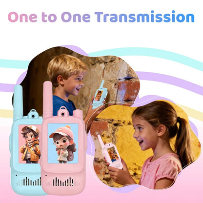 Kids Video Walkie Talkie Set 2-Pack | Rechargeable, HD Screen, 300m Range | Av8Store Australia AEX Av8Store