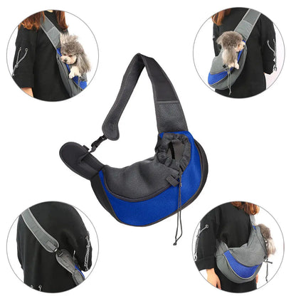 Pet Puppy Sling Carrier Bag – Mesh Oxford Shoulder Pouch for Small Dogs | Outdoor Travel AEX Av8Store