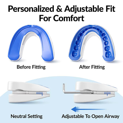 2-in-1 Anti-Snoring Mouthpiece & Bruxism Teeth Guard | Boil & Bite Custom Fit | 2 Pack