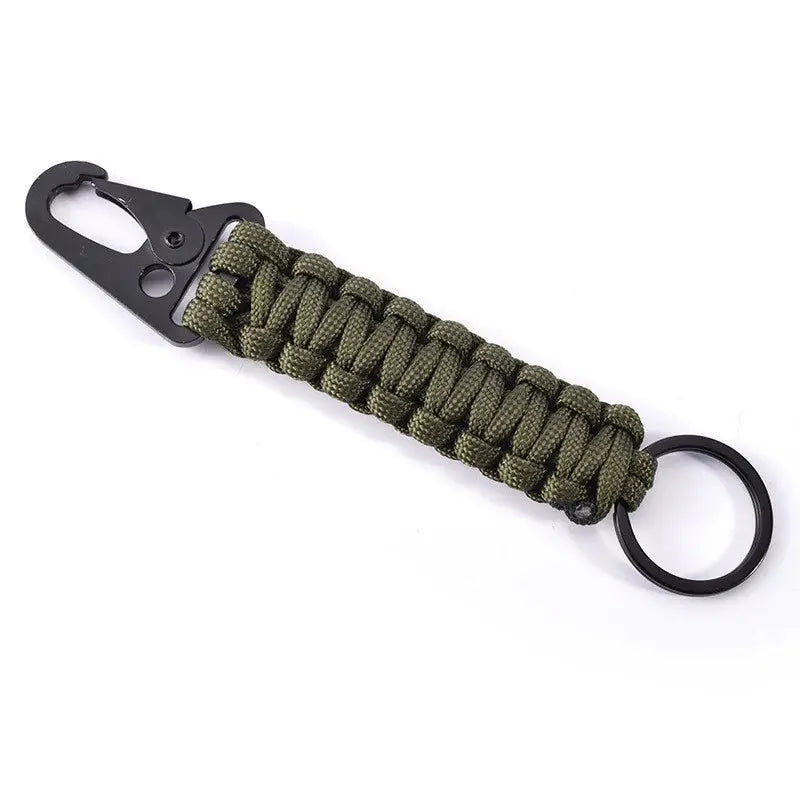 Outdoor Paracord Rope Keychain – EDC Survival Lanyard | Military Emergency Cord Key Chain for Hiking & Camping AEX