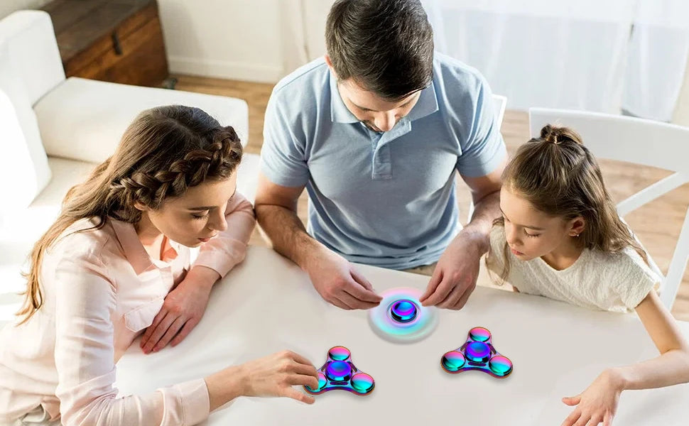 Rainbow UFO Fidget Spinner Metal Handheld Finger Toy Smooth Spin Gift AEX Av8Store
