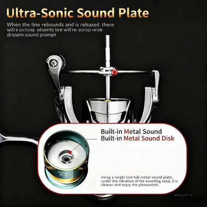 Ultra-Sonic Sound Plate with metal sound disk on a black background