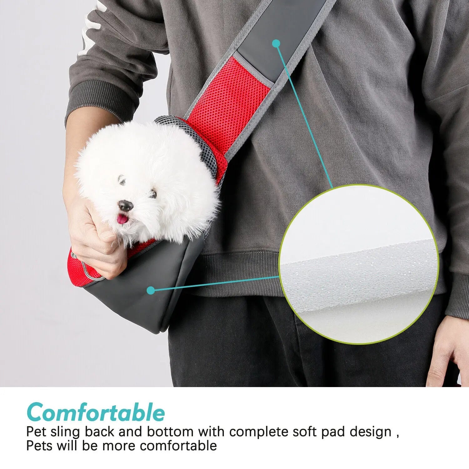 Pet Puppy Sling Carrier Bag – Mesh Oxford Shoulder Pouch for Small Dogs | Outdoor Travel AEX Av8Store