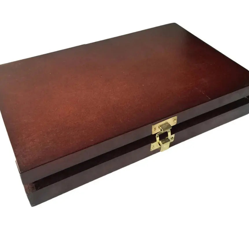 Universal Gun Cleaning Kit Rifle Pistol Shotgun Brush Set in Wooden Storage Box AEX