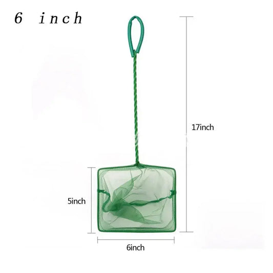 Long Handle Square Aquarium Fish Net | Fine Mesh | Betta, Shrimp & Fry Catching Tool AEX Av8Store