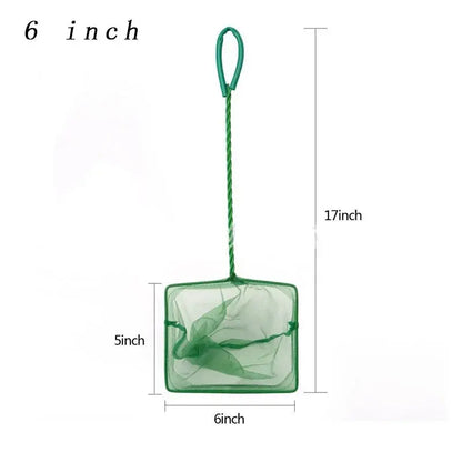 Long Handle Square Aquarium Fish Net, Fine Mesh