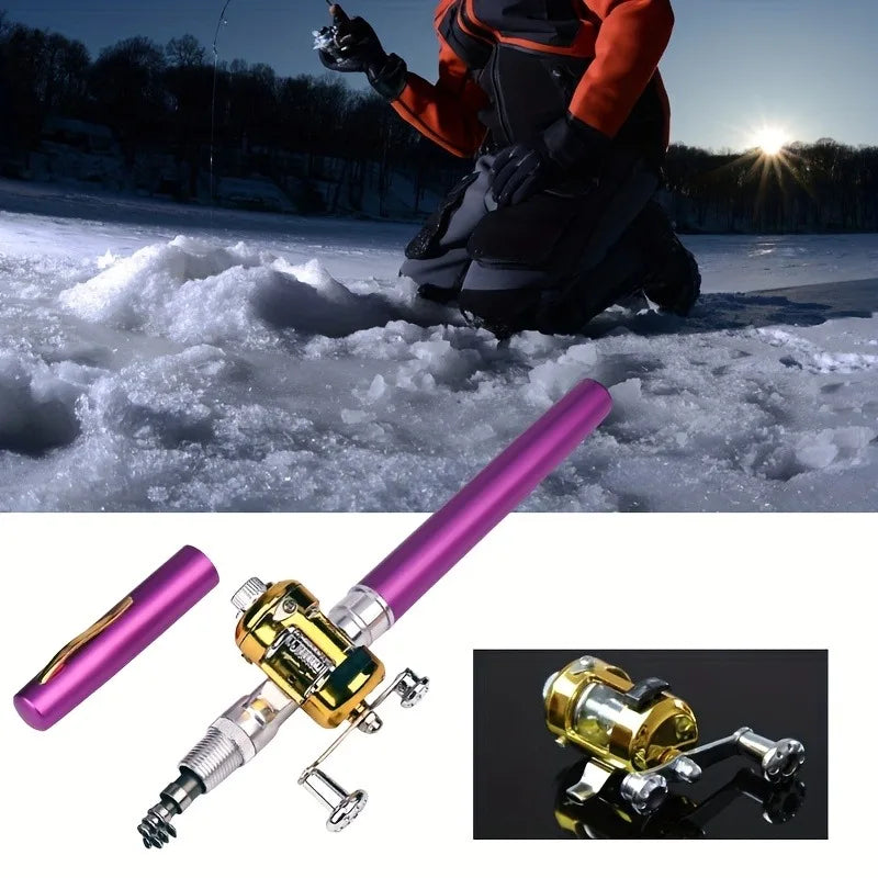Mini telescopic fishing rod extended to 1 metre
