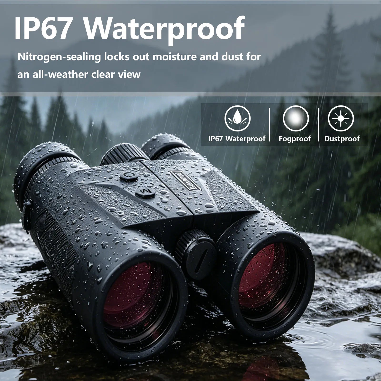 BOSHIWEI 10x42 Laser Rangefinder Binoculars | ED Lens, IPX7, 2400m Range | Av8Store Australia AEX Av8Store