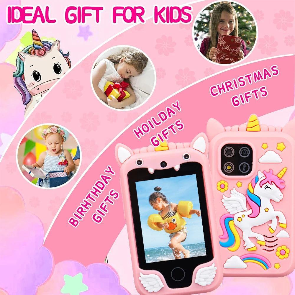 Kids Unicorn Smart Phone Toy | 2.8" Touchscreen, Dual Camera, MP3 & 10 Games | Av8Store Australia AEX Av8Store
