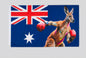 Australia flag with boxing kangaroo print in polyester