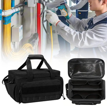 Heavy-Duty Tool Bag 38x22x19cm – Water-Resistant Oxford, Padded Base, Multi-Compartment for Tradies & DIY | Av8store.com.au AEX Av8Store