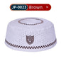 Muslim Men Prayer Hat Cotton Embroidery Kufi Islamic Cap Saudi UAE Style AEX