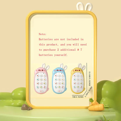Baby Rabbit Toy Mobile Phone – Chewable Teether, Music Buttons, No‑Battery Early Learning Toy Av8Store Av8Store